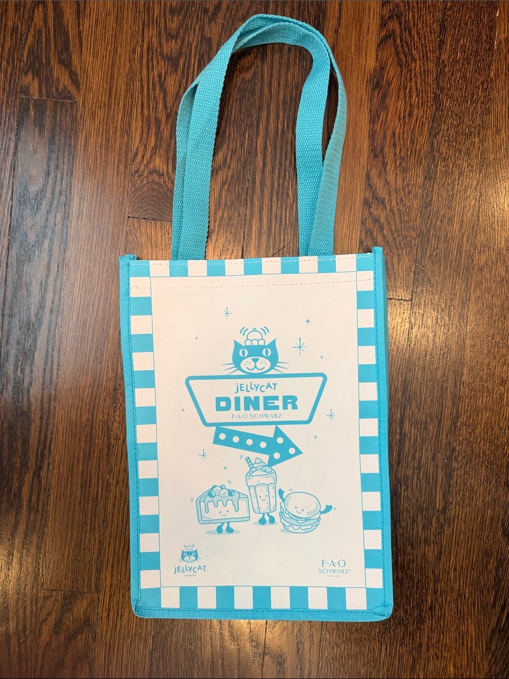 Jellycat Blue and White Diner Tote